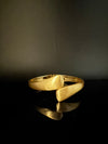 Brushed finished Gold Cuff Bracelet Bangle, Anti Tarnish, fits sizes upto 2.6"