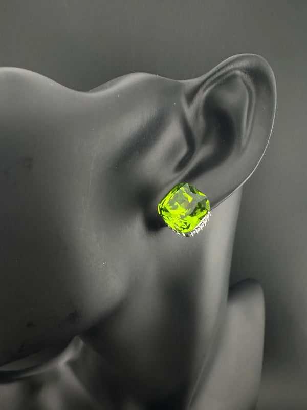 Swarovski inspired Crystal, cubic zirconia, diamond small studs earrings, Indian Jewelry