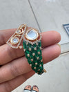 Pachi kundan, Moissanite Kundan, CZ,Bracelet Bangle, Gold Polish (Fits 2.6" wrists)