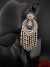 Premium Cubic Zirconia Chandelier Oversized earrings is designer Inspired, Statement Long earring, Bridal, Party, Wedding jewelry,
