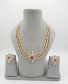 Swarovski Crystals and CZ Diamond star burst Necklace Set, Gold Plated set