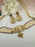 Rajwadi Choker necklace set with earrings, in kundan, pearls, hydro beads, Indian Bridal Jewelry set
