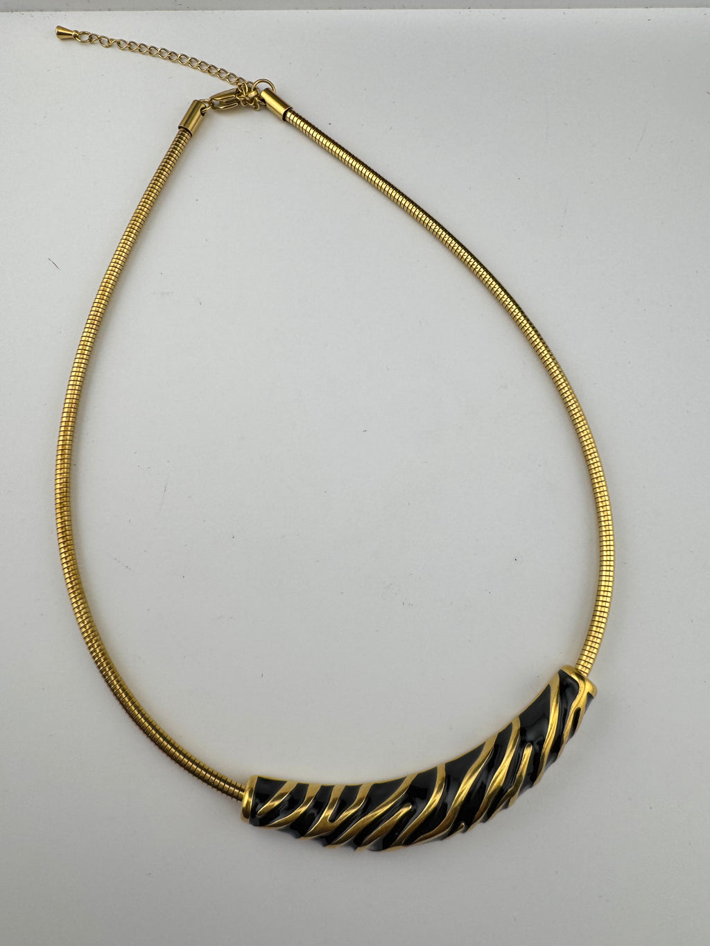 Premium Quality Contemporary NECKLACE ONLY/Black Gold necklace/Designer inspired/Indian jewelry/Sleek Necklace/everyday wear/handmade