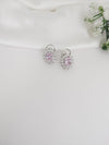 Swarovski Crystals and CZ Diamond all over Necklace Set, White Gold Plated set