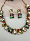 Kundan, Stones, CZ Gold Plated necklace set, Indian Bridal Jewelry set