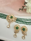 Kundan, Moissanite, MOP, CZ, Pearls Flexible Gold Choker necklace set, Indian Bridal Jewelry