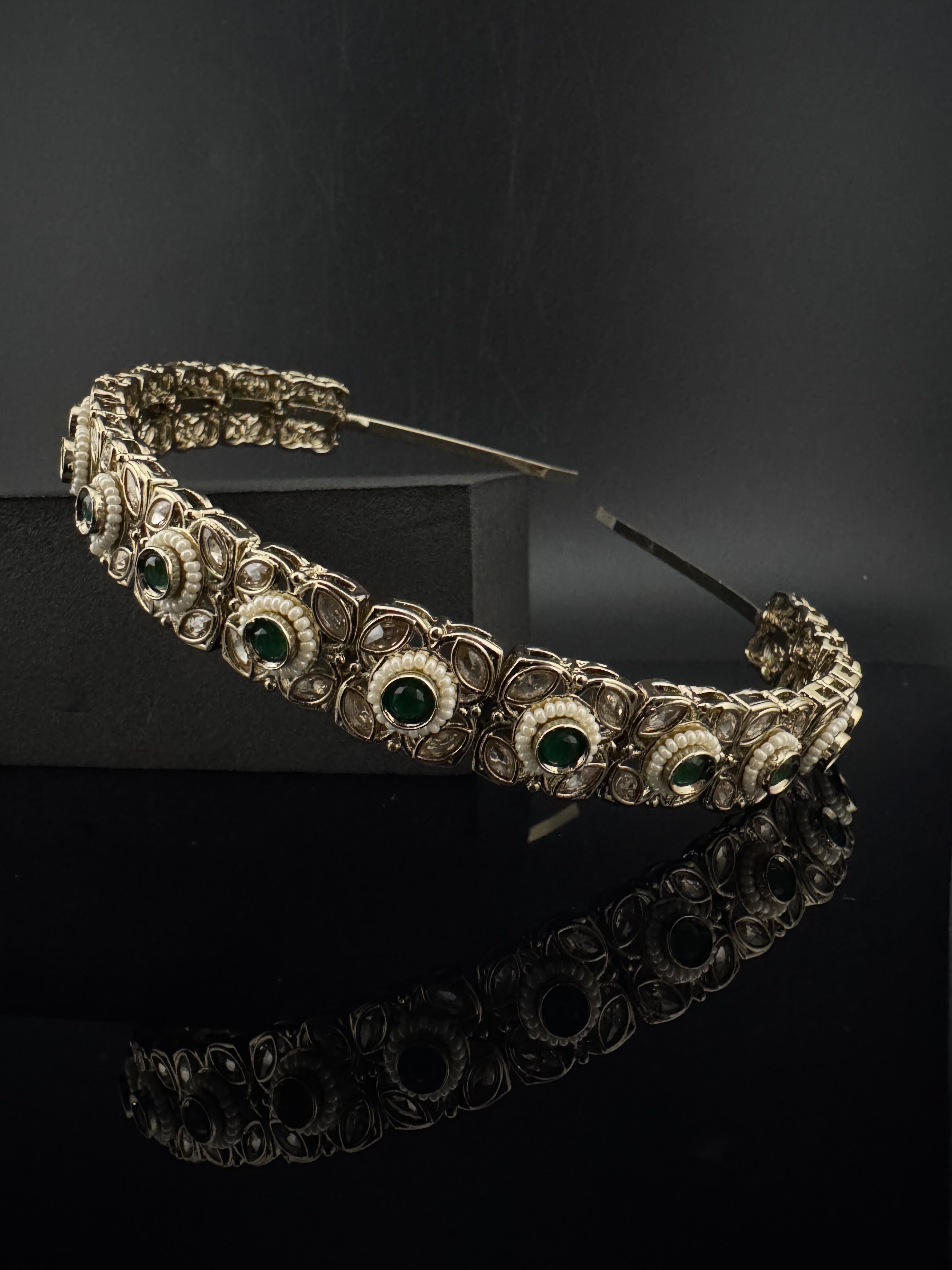 Gold Kundan Hair band or Hair Accessories, Indian Headband, Sheesh Phool, Bridal Matha Patti/Sheesh Patti/Matha phool