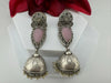 Oxidized German silver long jhumka earrings