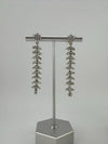 Premium Long Earring in Cubic Zirconia / Set of small jhumkis in long earrings