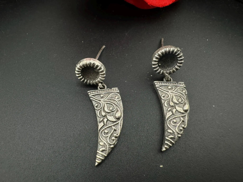COMBO of 2 oxidized earrings, Fly and abstract earrings