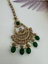 Polki Matt gold polish Tikka Only, Hair accessories