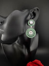 Premium Nano Setting of Cubic Zirconia with Crystal in silver is designer Inspired Statement Drop Dangle earring/Lightweight/bridesmaid gift
