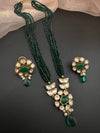 Kundan, CZ, MOP, Pearls, Hydro Beads Long necklace set, Rani haar, everyday wear jewelry