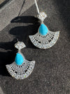 Designers inspired Stones, Crystal, cubic zirconia, diamonddangle earrings, Indian Jewelry