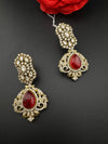 CZ, Kundan, Doublet Stone Chandelier Drop Earrings, Bridal, Moissanite, Designer jewelry