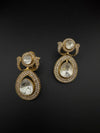 Victorian Uncut Kundan, CZ details is Tyaani Inspired designer earringsDrop Earrings