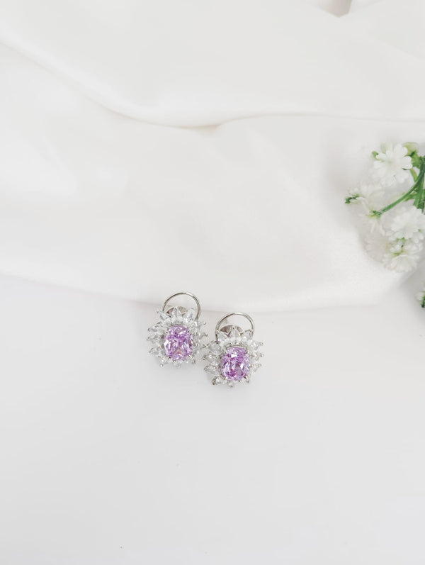 Swarovski Crystals and CZ Diamond all over Necklace Set, White Gold Plated set
