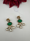 Gold Kundan, Stone Chandelier Drop Earrings, Bridal, Moissanite, CZ, Designer jewelry