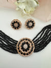 Hydro beads, CZ, Stones Choker necklace set, Indian Bridal Jewelry, chic set