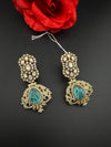 CZ, Kundan, Doublet Stone Chandelier Drop Earrings, Bridal, Moissanite, Designer jewelry
