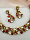 Stones, CZ, Kundan Gold necklace set, Indian Bridal Jewelry set