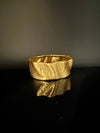 Brushed finished Gold Cuff Chunky Bracelet Bangle, Anti Tarnish, fits sizes upto 2.6"