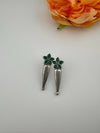 Oxidized German silver unique long stud earrings