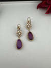 Kundan, CZ, Gold, Doublet Stone Chandelier Long Earrings, Bridal, Moissanite, CZ, Designer jewelry