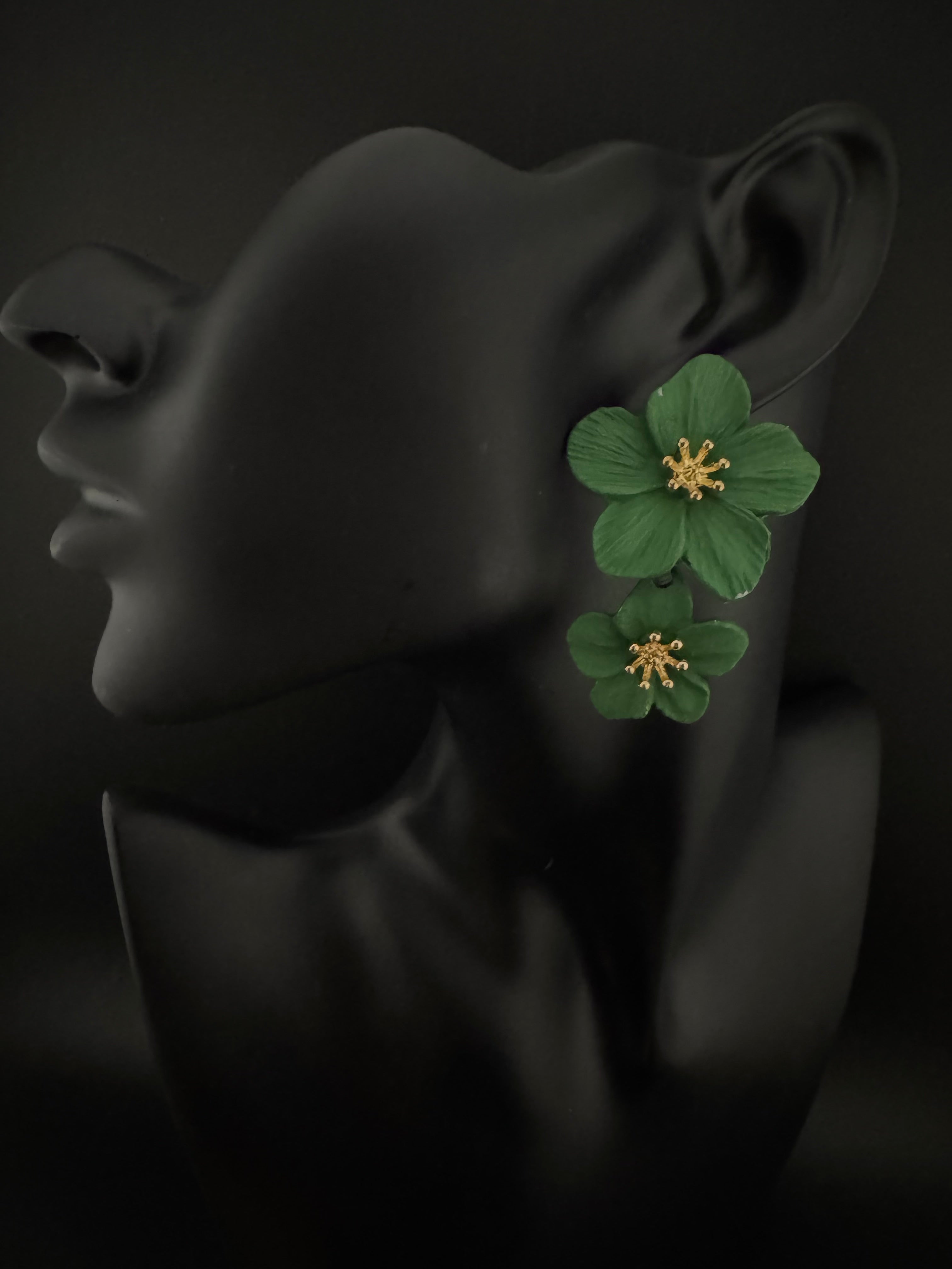 Premium High Quality long drop earrings, lightweight Brass and Acrylic material flower Earrings for party wear/Bridesmaid gift