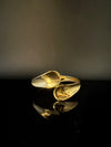 Brushed finished Gold Chunky Cuff Bracelet Bangle, Anti Tarnish, fits sizes upto 2.6"