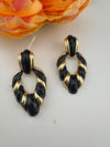 High Quality Premium Enamel and gold Designer Drop Earrings