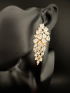 Premium Cubic Zirconia Chandelier Long earrings is designer Inspired, Statement Long earring, Bridal, Party, Wedding jewelry, Shiny