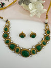 Kundan, Stone, Gold plated necklace set, Indian Bridal Jewelry set