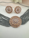Hydro beads, CZ, Stones Choker necklace set, Indian Bridal Jewelry, chic set