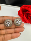 Cubic Zirconia, Diamond nano setting Victorian stud earrings, Indian Jewelry