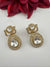 Victorian Uncut Kundan, CZ details is Tyaani Inspired designer earringsDrop Earrings