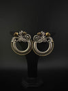 Oxidized Oversized Stud Earrings, Boho Ethnic Jewelry, designer jewelry