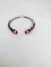 Designer Cuff bracelet with American Diamonds nano setting, crystal stones, Fits size upto 2.6"