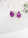 Cubic Zirconia, American Diamond,Doublet stone studs earrings, Indian Jewelry