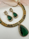 Stones, CZ/AD Gold Plated necklace set, Indian Bridal Jewelry set