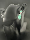 Cubic Zirconia, Diamond, Doublet stone, Silver Polish Designer inspired Dangle Drop earrings, Indian Jewelry