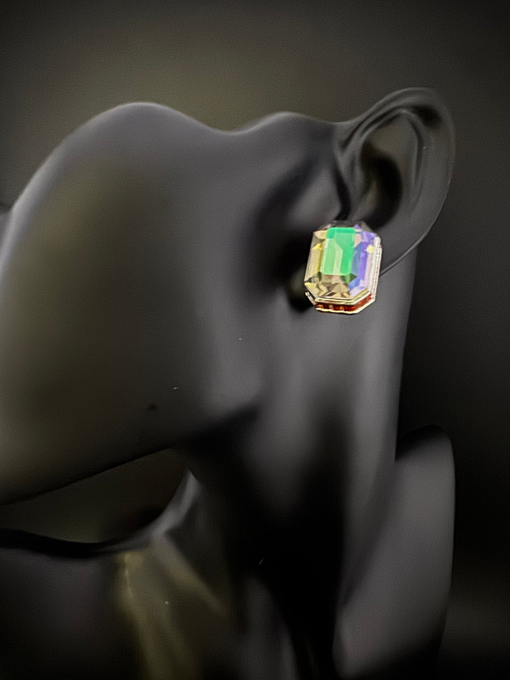 Premium Swarovski style Crystal and Cubic Zirconia in unique designer Orange studs earrings, crystals at the backing/Bridesmaid gift