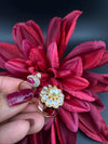 3D Premium 2 Finger Ring in kundan, Italian Mina(Enamel)/Adjustable Finger Ring/Indian Jewelry/Bollywood Jewelry/Indian Wedding jewelry