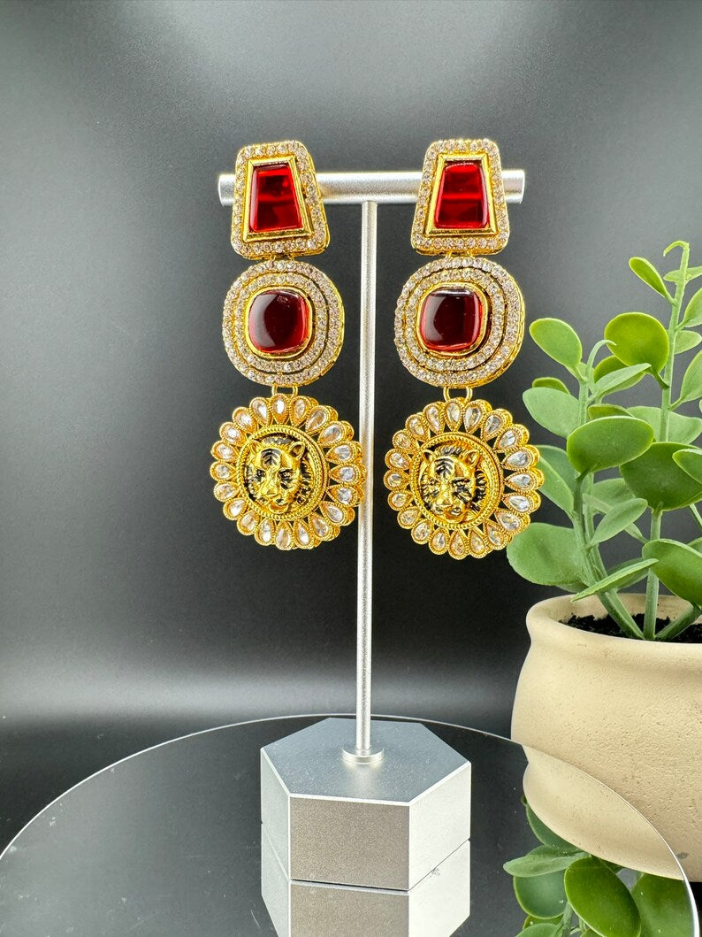 Sabyasachi inspired Chand Bali earring, Long Chandelier earring