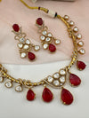 Kundan, CZ, Doublet Stone collar flexible necklace set, Indian Bridal Jewelry set