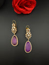 Kundan, CZ, Gold, Doublet Stone Chandelier Long Earrings, Bridal, Moissanite, CZ, Designer jewelry