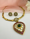 MOP, Cubic Zirconia, Stones Amrapali inspired necklace set, Indian Bridal Jewelry