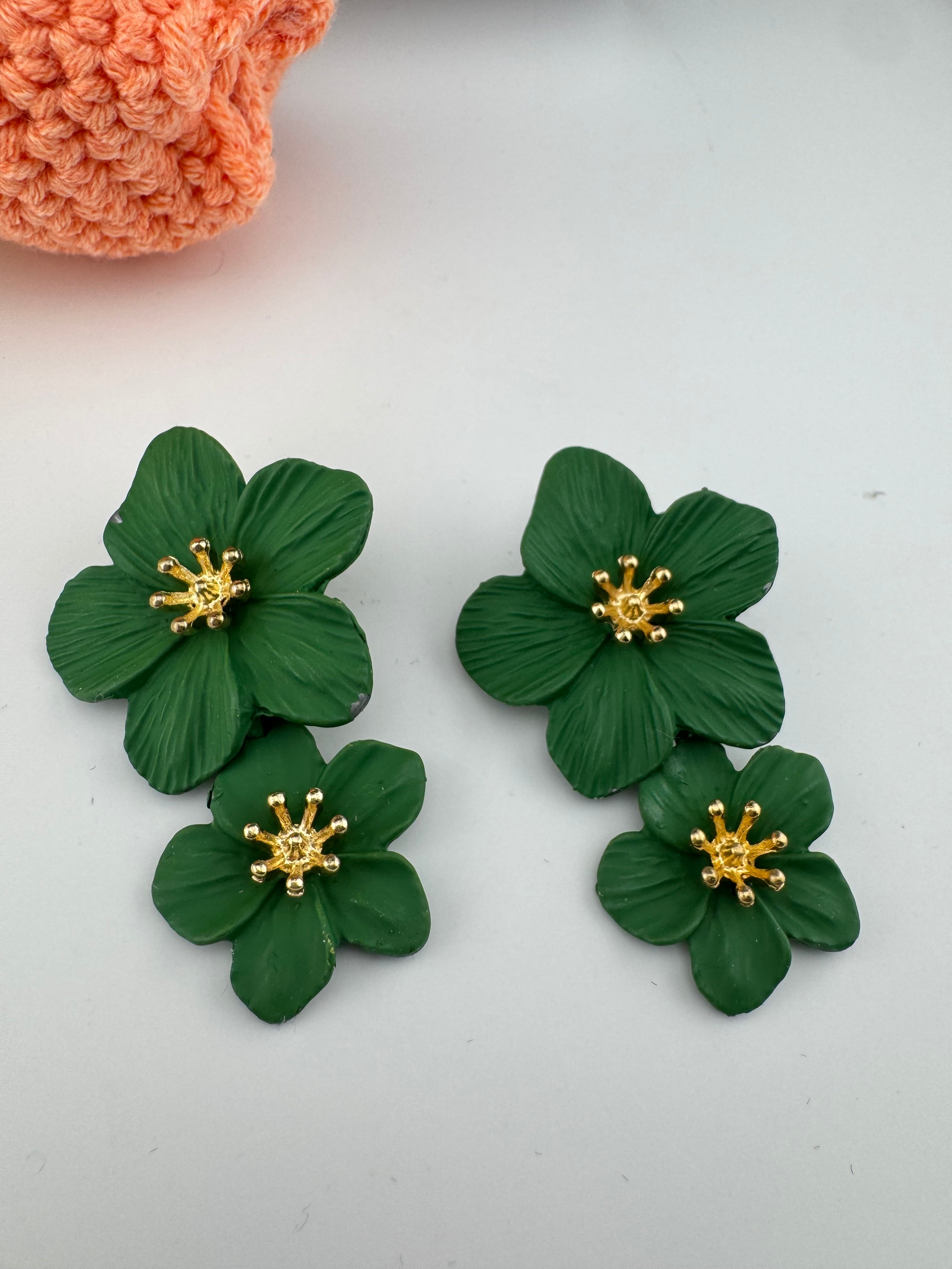 Premium High Quality long drop earrings, lightweight Brass and Acrylic material flower Earrings for party wear/Bridesmaid gift