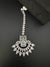 Silver Cubic Zirconia/Diamond Tikka, Indian Maang Tikka, Headpiece, Bridal jewelry (Copy)