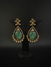 Kundan, CZ, Gold, Doublet Stone Chandelier Long Drop Earrings, Moissanite, CZ, Designer jewelry